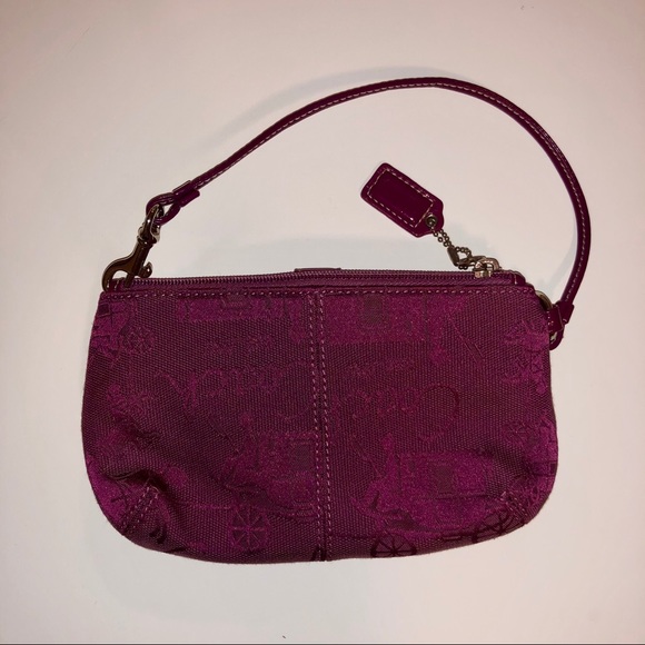 SOLD Coach - Canvas Stitched Wristlet - Picture 3 of 9